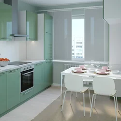 Кухня В Мятном Цвете Дизайн Фото