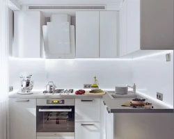 Дизайн маленькой белой кухни фото