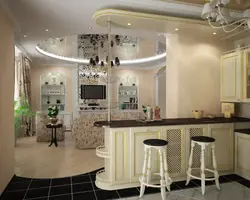 Кухни гостиные с барной стойкой фото дизайн