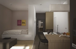 Современный дизайн однокомнатной квартиры с нишей