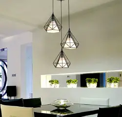 Освещение стола на кухне фото