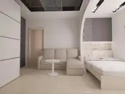 Спальня и диван в одной комнате фото