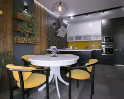 Дизайн кухни с рейками фото