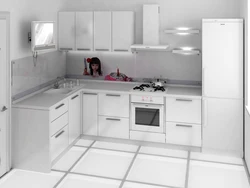 Дизайн кухни с белой техникой