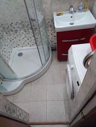 Ванны комнаты с душевой кабиной фото в хрущевке