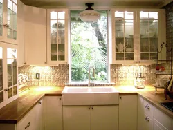 Kitchen design with a window in the work area