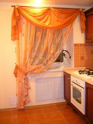 Все фото шторы в кухню на одну сторону