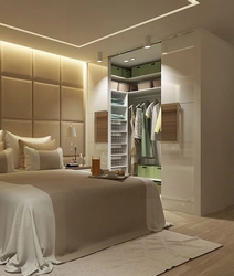 Дизайн спальной комнаты с гардеробной