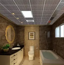 Фото потолков в туалете и ванной