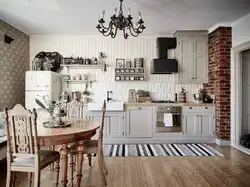 Kitchen in retro style photo interior