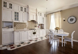 Дизайн кухни белая с деревом фото в интерьере