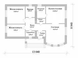 Одноэтажный дом с тремя спальнями и террасой фото