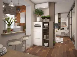 Прихожая и кухня в одной комнате фото дизайн