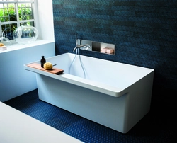 Floor bathtub in the interior