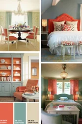 Персиковый цвет сочетание с другими цветами в интерьере спальни