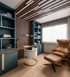 Дизайн комнаты кабинета в квартире