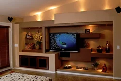 Ниша под телевизор в гостиной дизайн