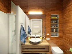 Lining in the bathroom design