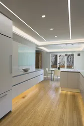 Натяжной потолок в кухне реальные фото