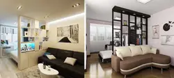Дизайн однокомнатной квартиры спальня и гостиная в одной