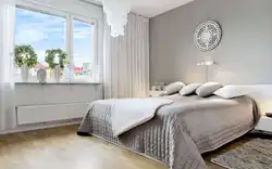 Серо белая спальня дизайн сочетание цветов