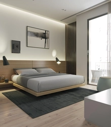 Светлая спальня в стиле минимализм дизайн