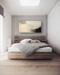 Светлая спальня в стиле минимализм дизайн