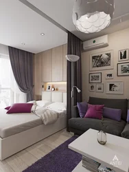 Дизайн комнаты 24 кв м спальни гостиной