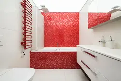 Дизайн ванны красный белый цвет