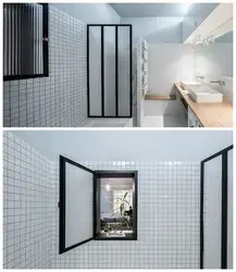Дизайн кухни хрущевки с окном в ванную