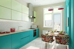 Дизайн кухни три цвета