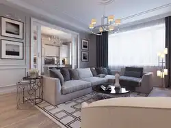 Дизайн неоклассика гостиной в квартире