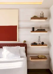 Фото дизайна полки в спальне