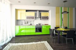 Кухня Зелено Желтого Интерьера