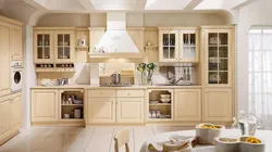 Beige kitchen facades photo