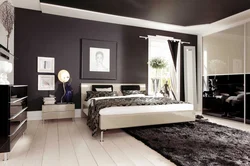 Фото спальни с темной мебелью в современном стиле