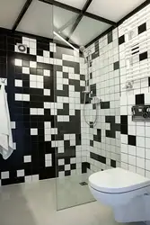 Ванная Комната Дизайн Стены Черное Белое