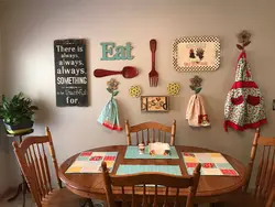 Large wall design in kitchen