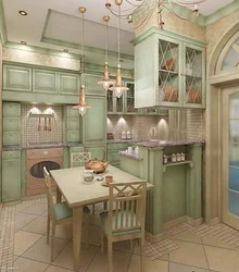 Кухня дизайн интерьер в доме в стиле прованс
