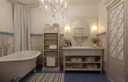 Дизайн ванны в стиле кантри