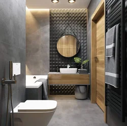 Bathroom interior with toilet