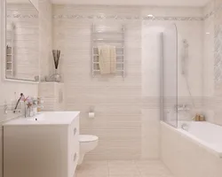 Светлый кафель в ванной комнате дизайн