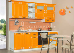 Серые Обои И Оранжевая Кухня Фото