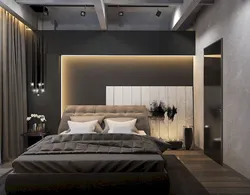 Современный дизайн мужской спальни