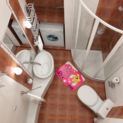 Дизайн маленьких ванн с душевой кабиной совмещенной с туалетом фото