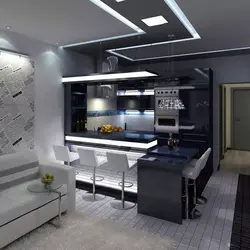 Kitchen living room 22 sq m design