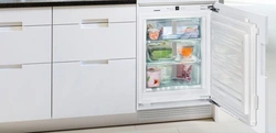 Морозильник и холодильник на кухне фото