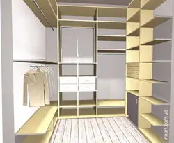 Dressing room design 3 sq.m.