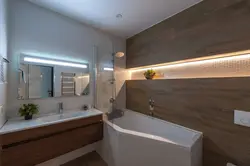Светильники в ванной в интерьере ванной