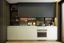Дизайн Кухни В Одну Линию С Холодильником
